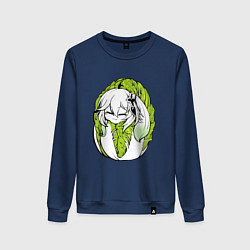 Свитшот хлопковый женский Капуста-Нахида, цвет: тёмно-синий