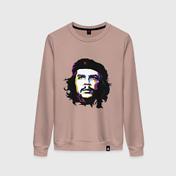 Свитшот хлопковый женский Coloured Che, цвет: пыльно-розовый