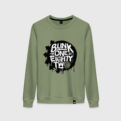 Свитшот хлопковый женский Blink one eighty two, цвет: авокадо