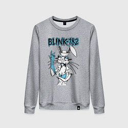 Свитшот хлопковый женский Blink 182 bunny nurse, цвет: меланж