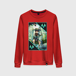 Женский свитшот Скарамучча анемо странник