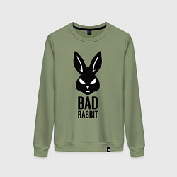 Свитшот хлопковый женский Bad rabbit, цвет: авокадо
