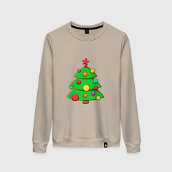 Женский свитшот Новогодняя стильная елка