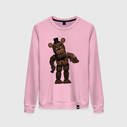 Свитшот хлопковый женский Фредди сломан, цвет: светло-розовый