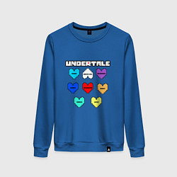 Свитшот хлопковый женский Undertale - души 8 людей, цвет: синий