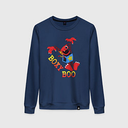 Свитшот хлопковый женский Boxy Boo, цвет: тёмно-синий