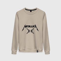 Свитшот хлопковый женский Metallica, цвет: миндальный