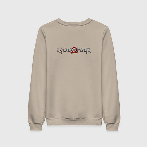 Женский свитшот Кратос, бог войны / Миндальный – фото 2