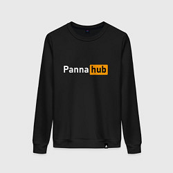 Свитшот хлопковый женский Street football - Panna hub, цвет: черный