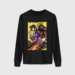 Свитшот хлопковый женский Джотаро Куджо - JoJo Bizarre Adventure, цвет: черный
