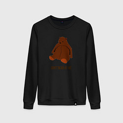 Свитшот хлопковый женский Dont bear, цвет: черный