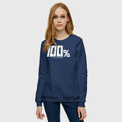 Свитшот хлопковый женский Dope street market 100%, цвет: тёмно-синий — фото 2