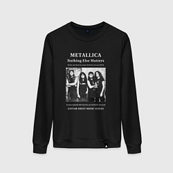 Свитшот хлопковый женский Metallica Nothing Else Matters, цвет: черный