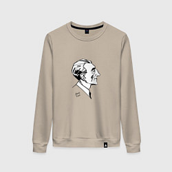 Свитшот хлопковый женский Морис Равель, цвет: миндальный