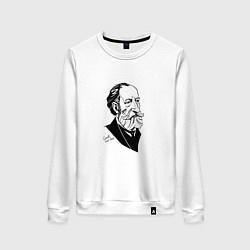 Свитшот хлопковый женский Камиль Сен-Санс, цвет: белый