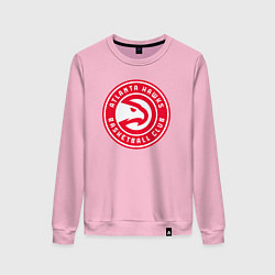 Свитшот хлопковый женский Atlanta hawks basketball, цвет: светло-розовый