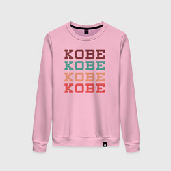 Свитшот хлопковый женский Kobe name, цвет: светло-розовый