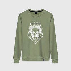 Свитшот хлопковый женский Bellator in machina, цвет: авокадо