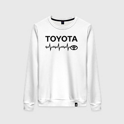 Свитшот хлопковый женский Любимая Тойота, цвет: белый