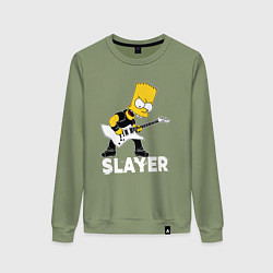 Женский свитшот Slayer Барт Симпсон рокер