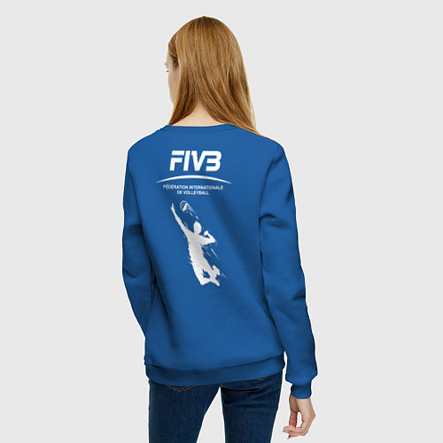 Женский свитшот Международная федерация волейбола FIVB / Синий – фото 4