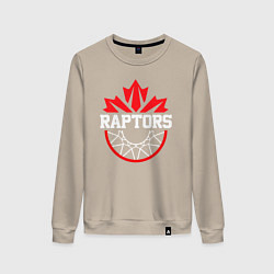 Свитшот хлопковый женский Торонто Рэпторс, цвет: миндальный