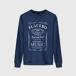 Свитшот хлопковый женский Placebo в стиле Jack Daniels, цвет: тёмно-синий
