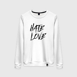 Женский свитшот Hate love Face