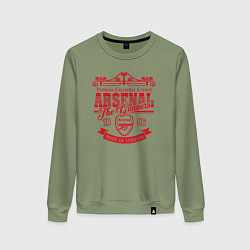 Свитшот хлопковый женский Arsenal 1886, цвет: авокадо