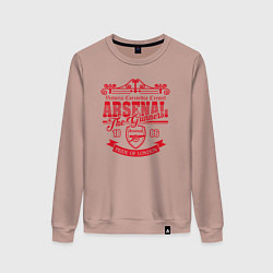 Свитшот хлопковый женский Arsenal 1886, цвет: пыльно-розовый