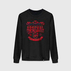 Свитшот хлопковый женский Arsenal 1886, цвет: черный