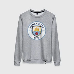 Свитшот хлопковый женский Manchester City FC, цвет: меланж