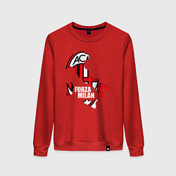 Свитшот хлопковый женский Forza Milan, цвет: красный