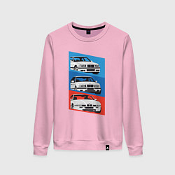 Свитшот хлопковый женский BMW cars, цвет: светло-розовый