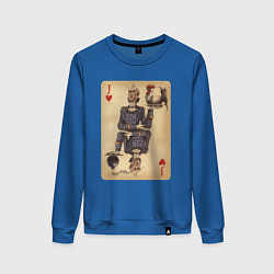 Свитшот хлопковый женский Fable III Джаспер, валет черви, цвет: синий