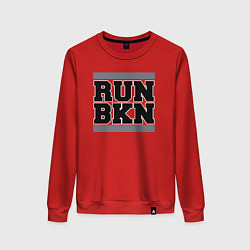 Свитшот хлопковый женский Run Brooklyn Nets, цвет: красный