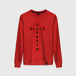 Свитшот хлопковый женский Black Sabbath, цвет: красный