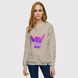 Свитшот хлопковый женский Yamaster Gradient, цвет: миндальный — фото 2