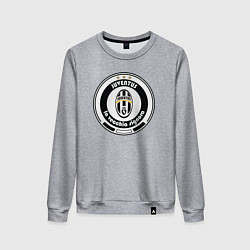 Свитшот хлопковый женский Juventus club, цвет: меланж