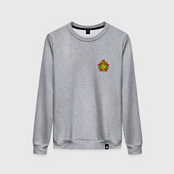 Свитшот хлопковый женский Орден отличника погранвойск - мини, цвет: меланж