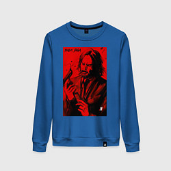 Свитшот хлопковый женский John Wick Baba Yaga art, цвет: синий