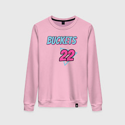 Свитшот хлопковый женский Buckets 22, цвет: светло-розовый