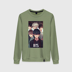 Женский свитшот Bts рисунок