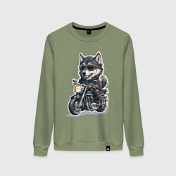 Женский свитшот Волчья сила на двух колесах