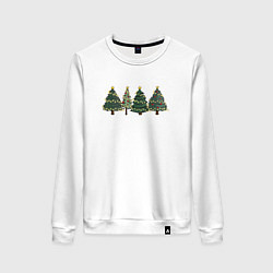 Женский свитшот Новогодние деревья