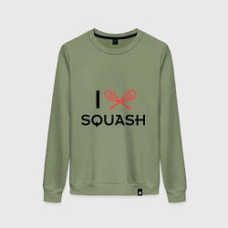 Свитшот хлопковый женский I Love Squash, цвет: авокадо