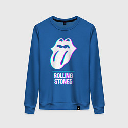 Женский свитшот Rolling Stones glitch rock