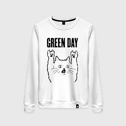 Женский свитшот Green Day - rock cat