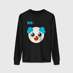 Свитшот хлопковый женский Me clown, цвет: черный