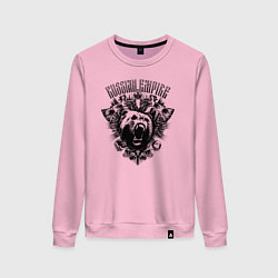 Свитшот хлопковый женский Российская Империя Медведь, цвет: светло-розовый